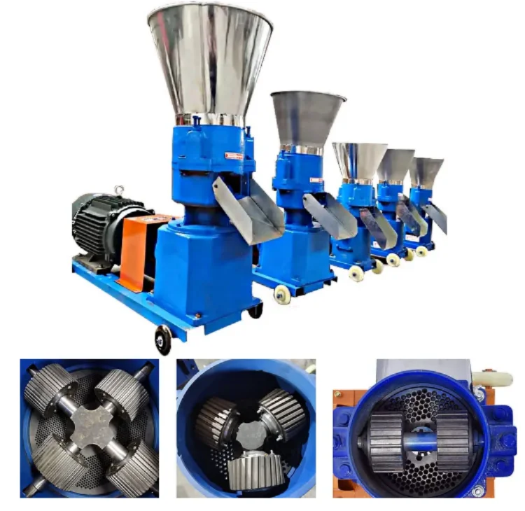 5.5.5kw Heavy Duty Feed Pellet Machine for Livestock & Fish High Productivity 75-140kg/h
