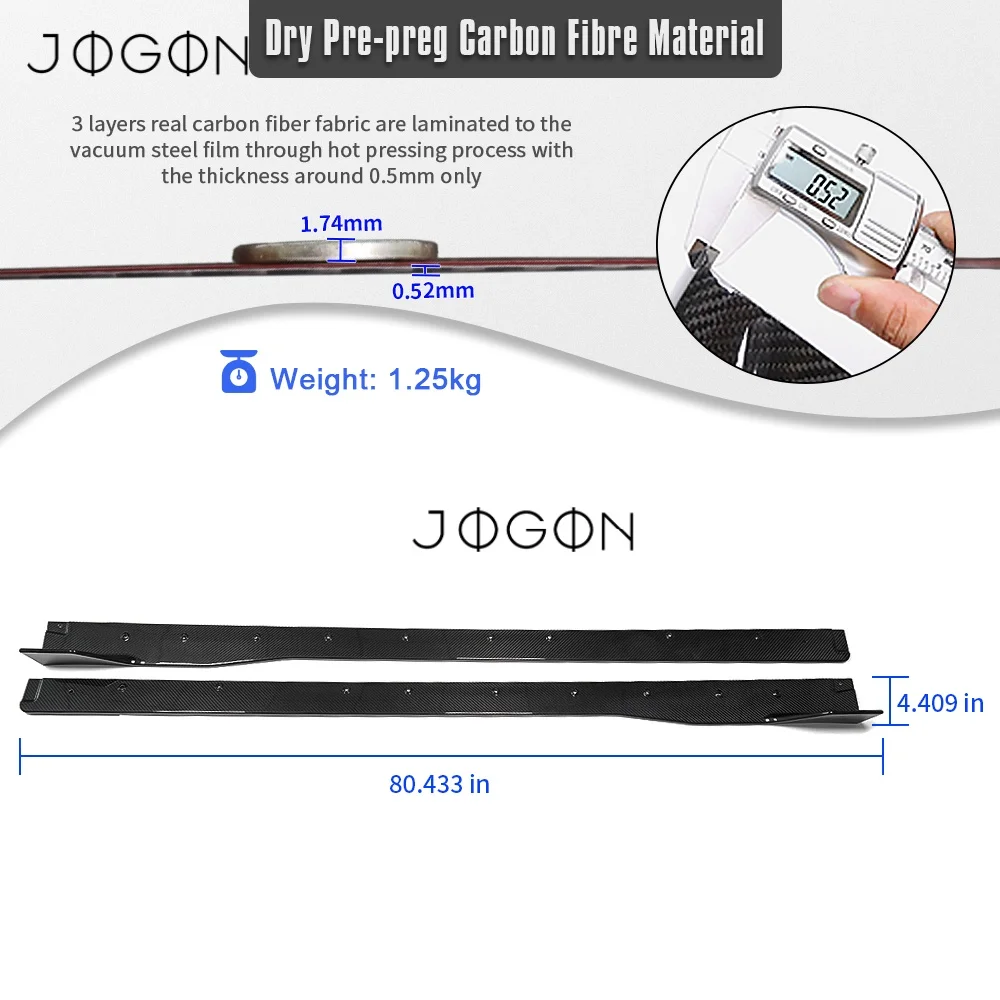 Replacement Carbon Car Side Skirts Bodykit Extension Cover Trim Car Accessories For Lexus IS300 IS350 IS500 F-Sport 2021-2024