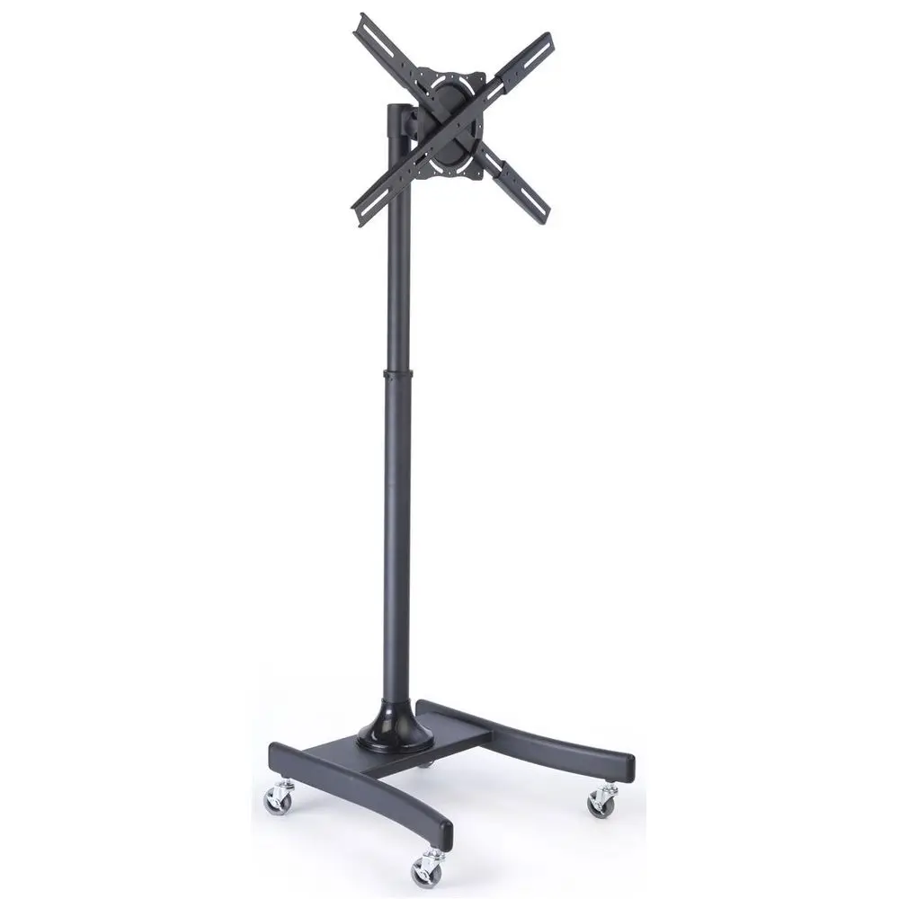 TV Stand on Wheels for 32 to 47 Inch HDTV Monitor, Adjustable Height, Tilting, Black MB842BLK