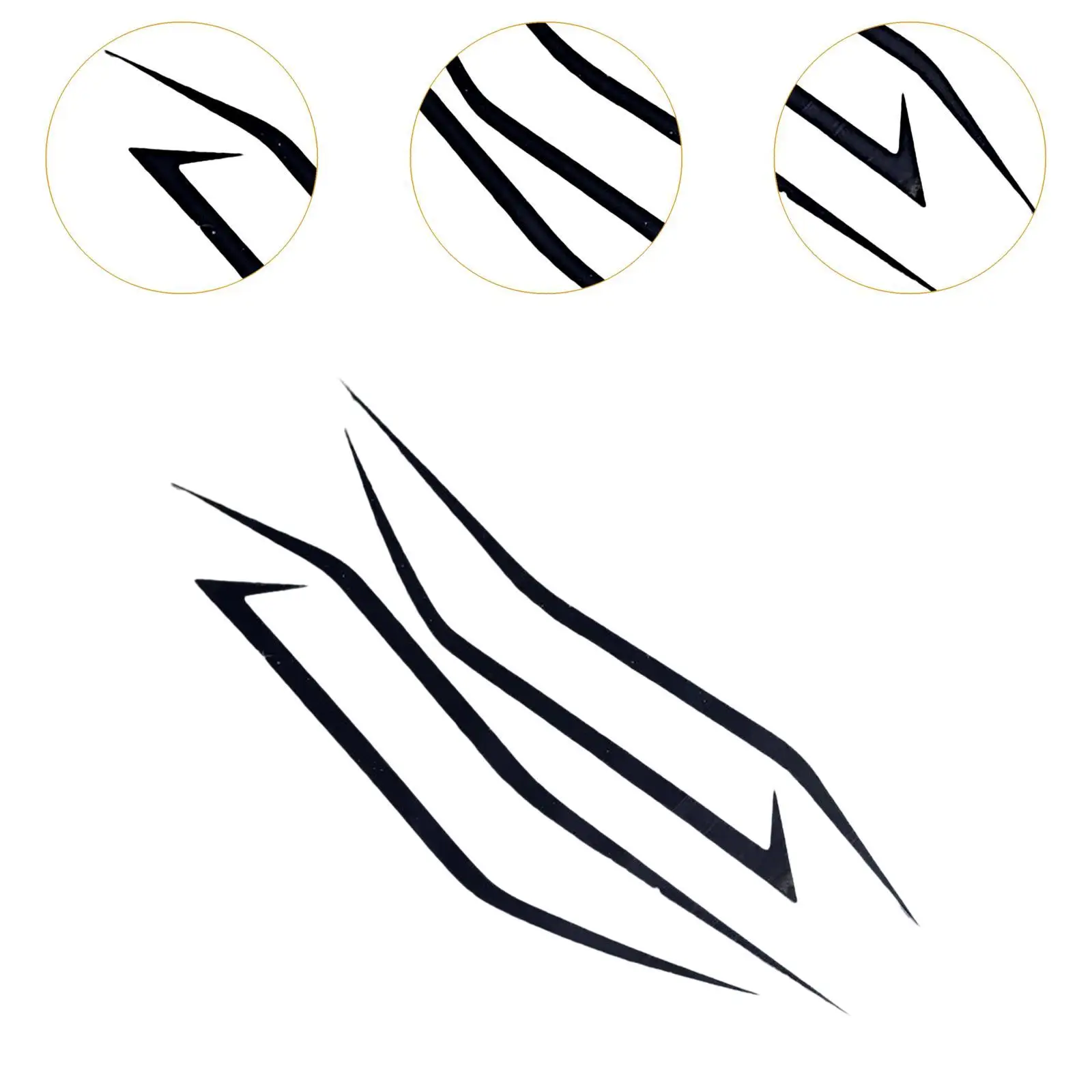 

Motorcycle Sticker Curvy Stripe Vinyl Headlight Decal Waterproof Universal Weather Resistant for Electrocar Body