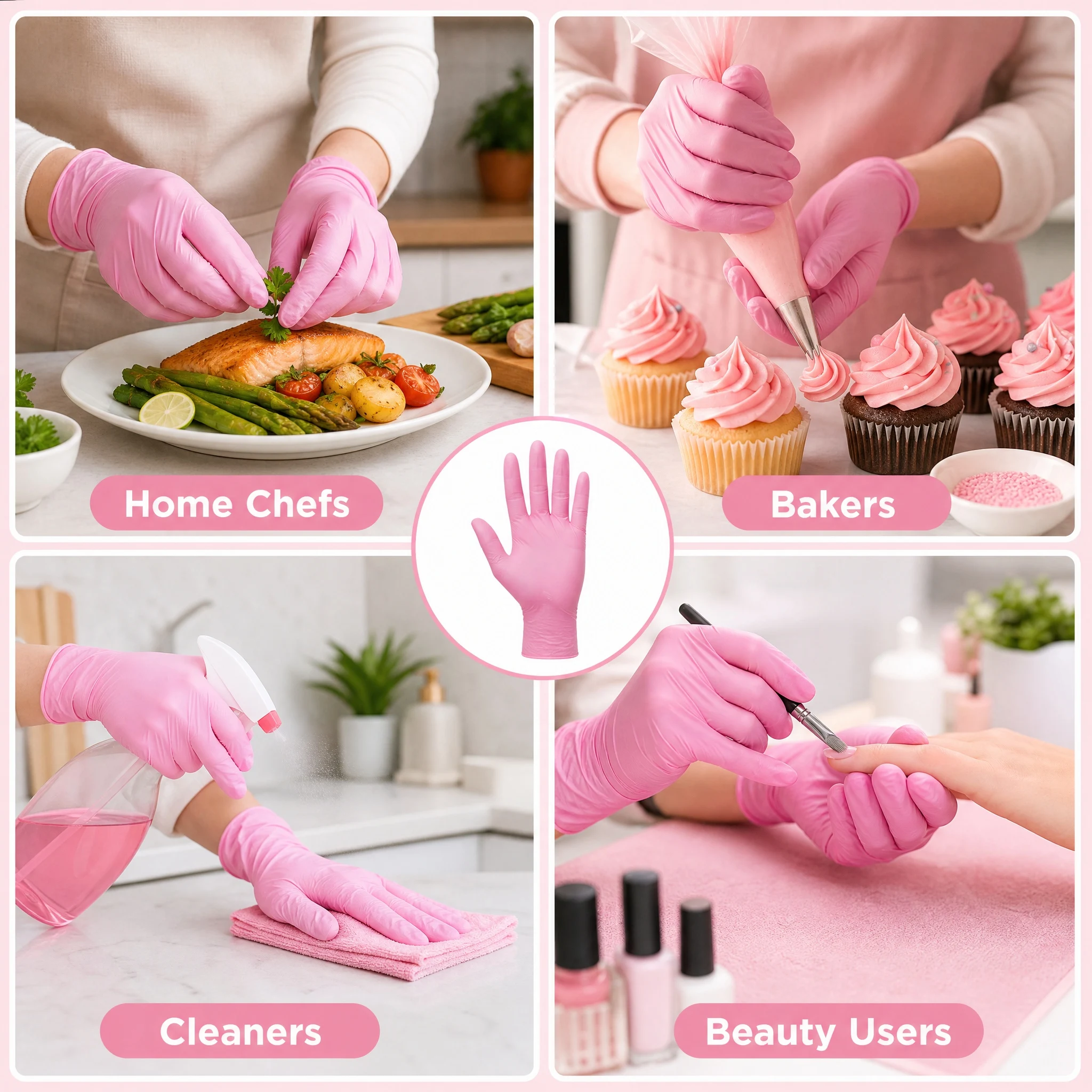 Guanti in Nitrile Rosa Semplic - Rubber Glove Cleaning recensione e prezzo