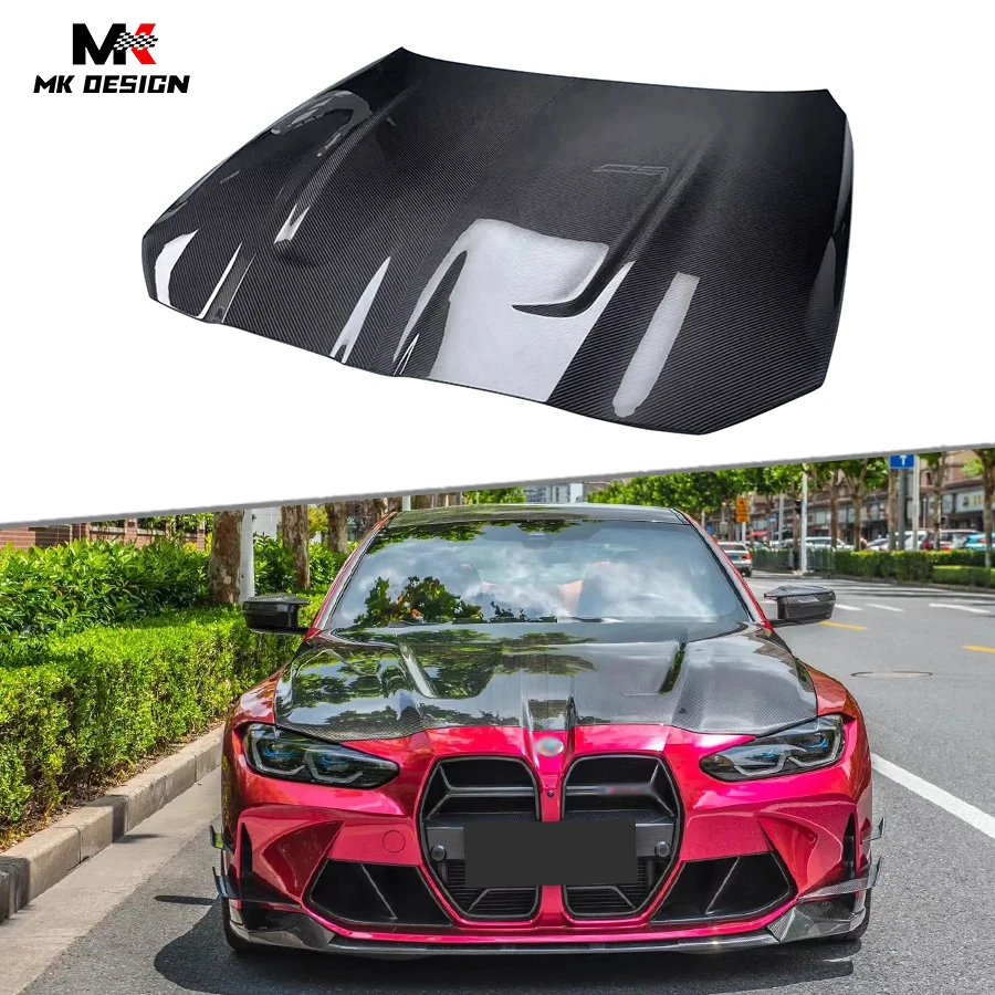Carbon Fiber CSL Style Front Engine Hood Bonnet Cover for BMW M3 G80 G81 M4 G82 G83 2021-2025 Front Hood Car Accessories