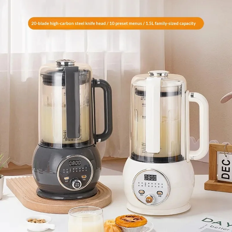 Factory Direct Electric Silent Blender Multifunctional Food Processor Soy Milk  With Stainless Steel Blades 1.5L For Home