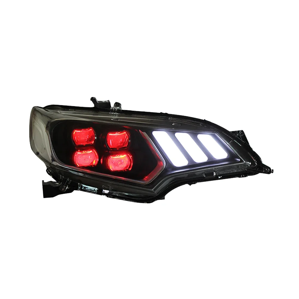 

Car Front Lamps For Honda Fit GK5 2014-2020 LED Auto Headlights Assembly Upgrade Mustang style 4 Projector Lens Tool Accessories