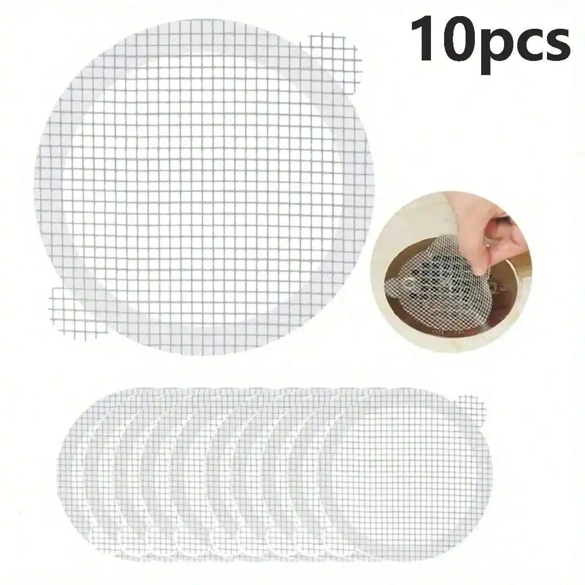10pc Bathroom Hair Collector, Debris Filter, Hair Filter, Easy To Install and Clean, Suitable for Bathroom Bathtubs and Kitchens