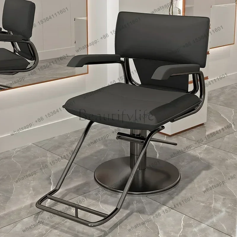 LSNordic Luxury Barber Chairs Ergonomic Foldable Backrest Speciality Perm Beauty Chair Lift Hair Dyeing Salon Furniture Sedia FY
