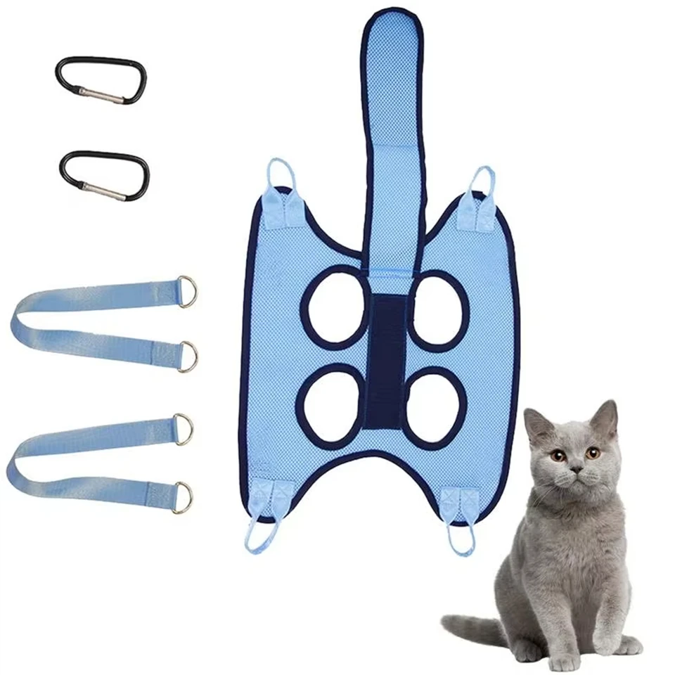 Haustier-Pflegehängematte mit Sicherheitsgurt, Kratzschutz, Haustier-Nageltrimm-Hängematte, Hunde- und Katzen-Schönheits-Hängematte, Haustierzubehör – Detail 2