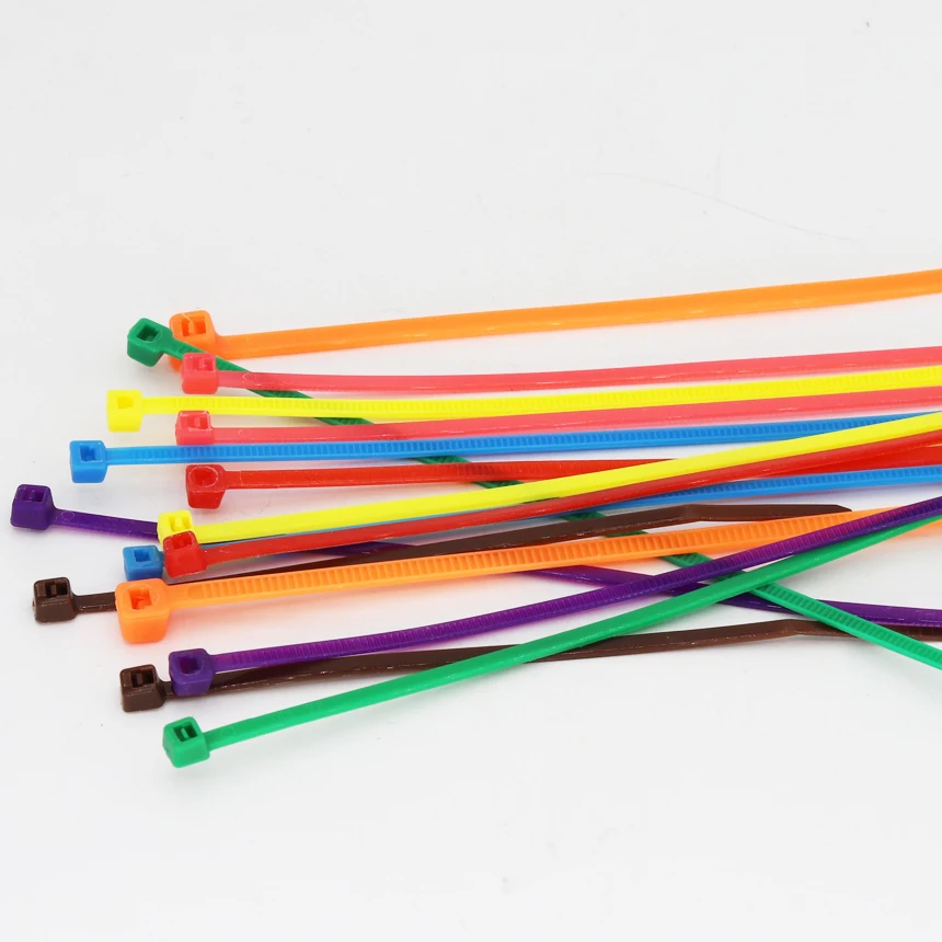 Image 5: 4 5*150/200/250/300/350/400/500mm 2.7/3.6/4.8mm largeur couleur auto-verrouillage Nylon plastique sangle enveloppement Ziptie Bundle attaches serre-câbles
