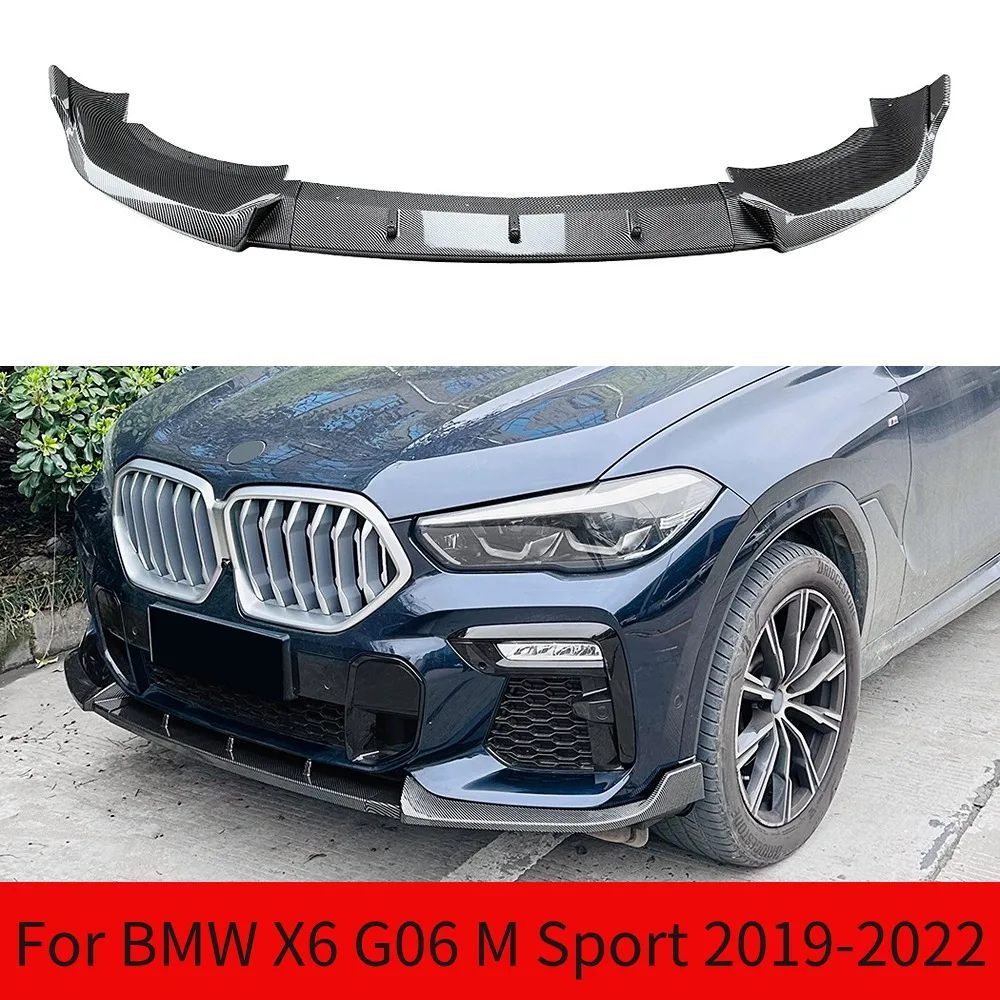 

Передний диффузор для BMW X6 G06 M Sport 2019-2022, сплиттер для бампера, губ, подбородок, аксессуары для тюнинга