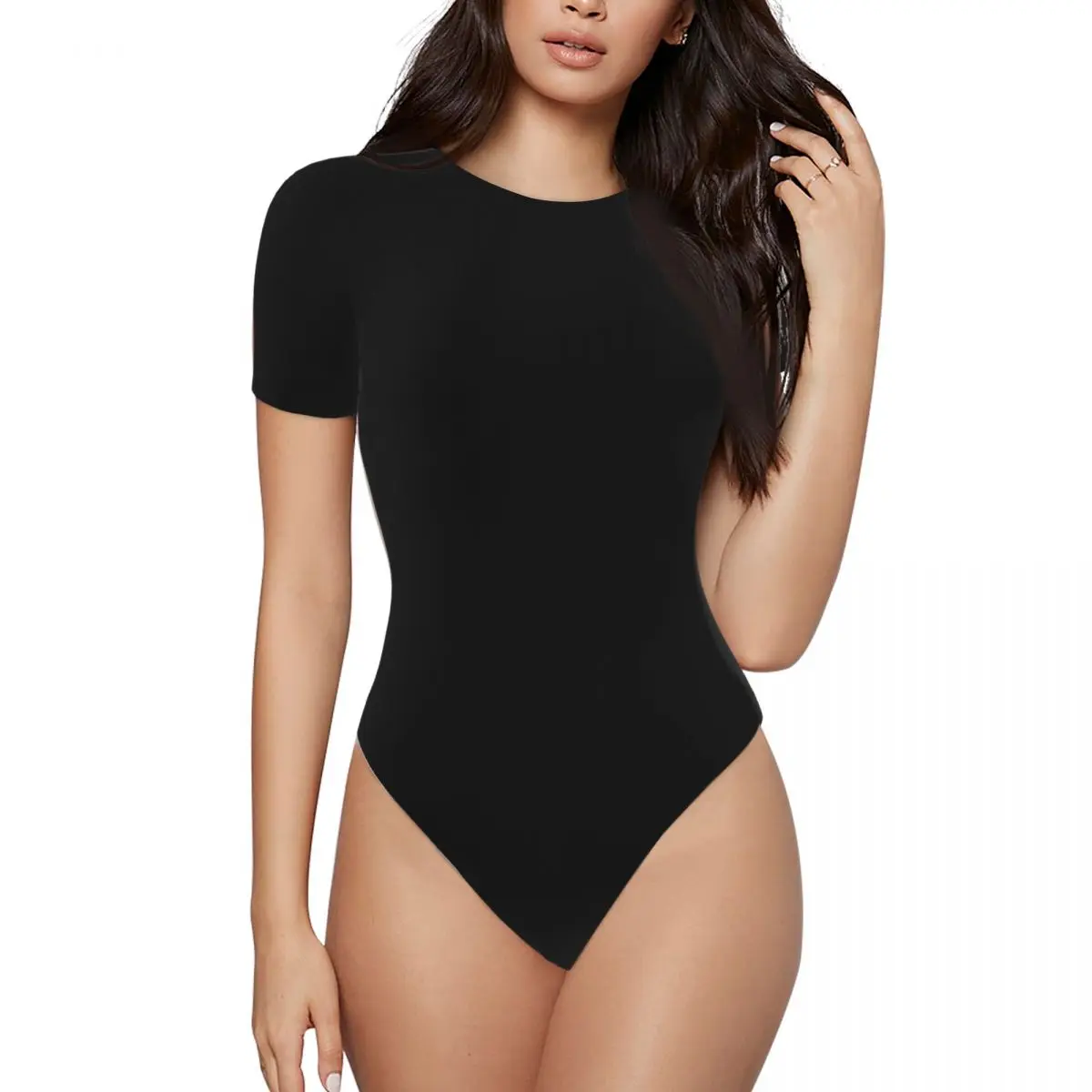 One Piece Swimsuits for Women, Crew Neck Bathing Suit, Girl's Short-Sleeved Gifts for Birthday Holiday585670957