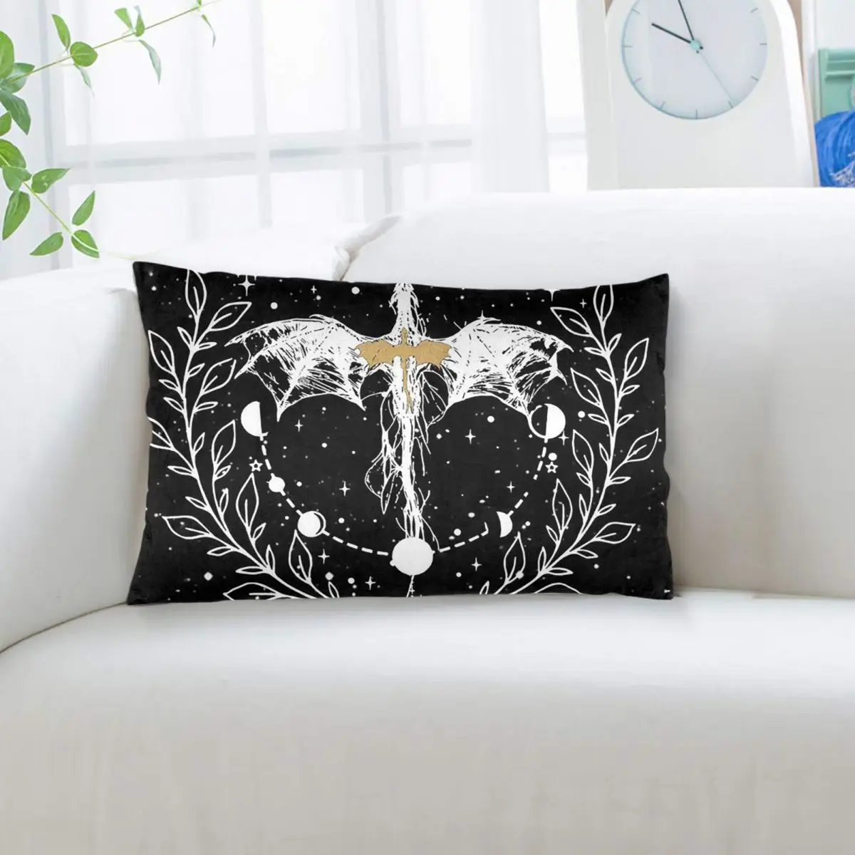 Fourth Wing Basgiath War College Rectangle Pillowcase Cushion Cover Decor Bedroom Bed Home Comfort Throw Pillow
