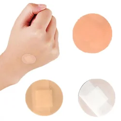 100 Stück runde Klebeverbände für Erste Hilfe, medizinisch, atmungsaktiv, PE, Woundplast, antibakterieller Verband, Einwegpflaster
