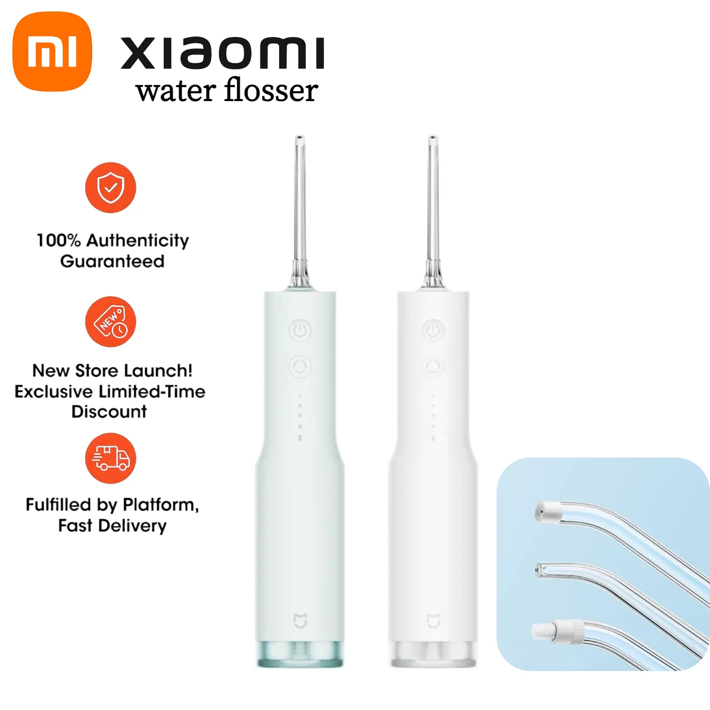 Water Flosser Cordless - Mijia F300 Water Flosser, Portable Cordless