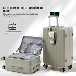 Side Opening Multifunctional Luggage 20 Inch boarding Box ABS + PC travel 24/26/28