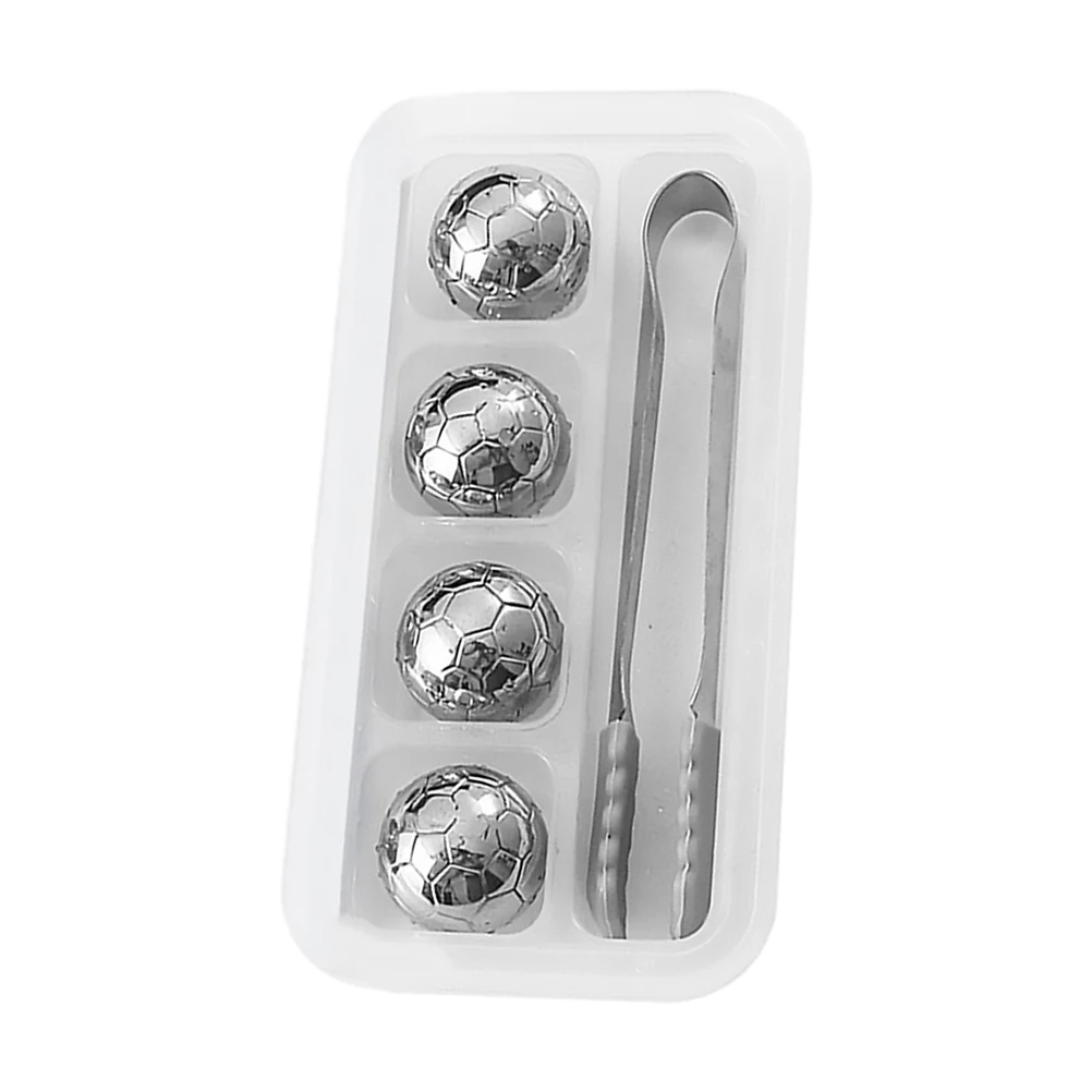

1 set Football Pellets Metal Cubes Reusable Stainless Steel Ice Cube Cooling Whiskey Chilling Home Bar