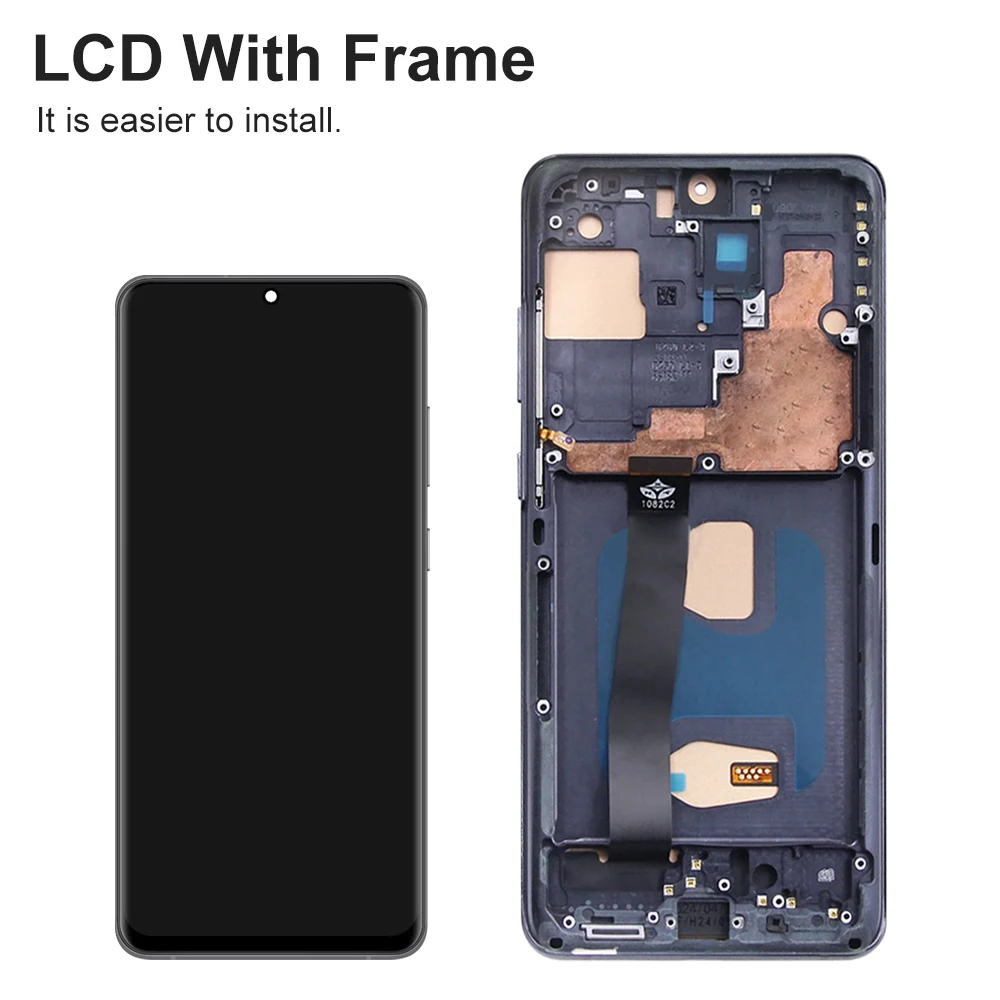 S20 Ultra 5G TFT LCD Screen Assembly for Samsung Galaxy S20 Ultra G988B G988B/DS LCD Display Touch Screen Digitizer with Frame