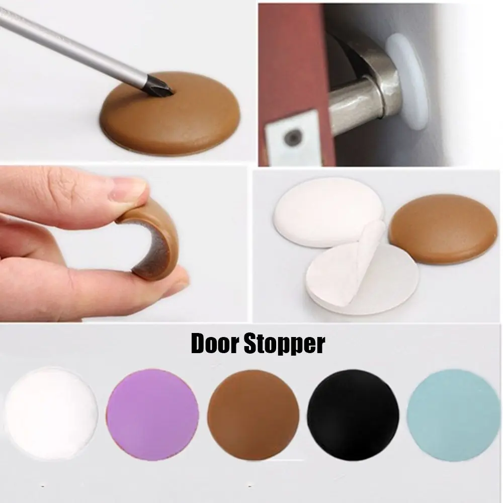 Silicone Crash Pad Anti-slip Sticker Buffer Bumper Wall Protector Door Handle Stopper Self Adhesive