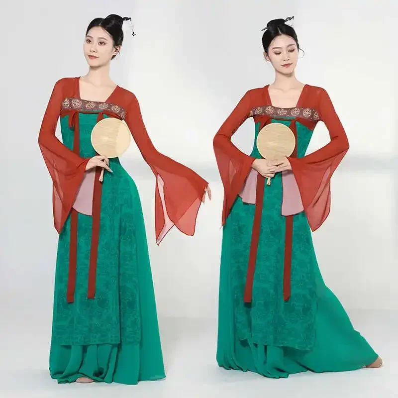 Classical dance costumes women's Han and Tang chest skirts performance training clothes long performance clothes