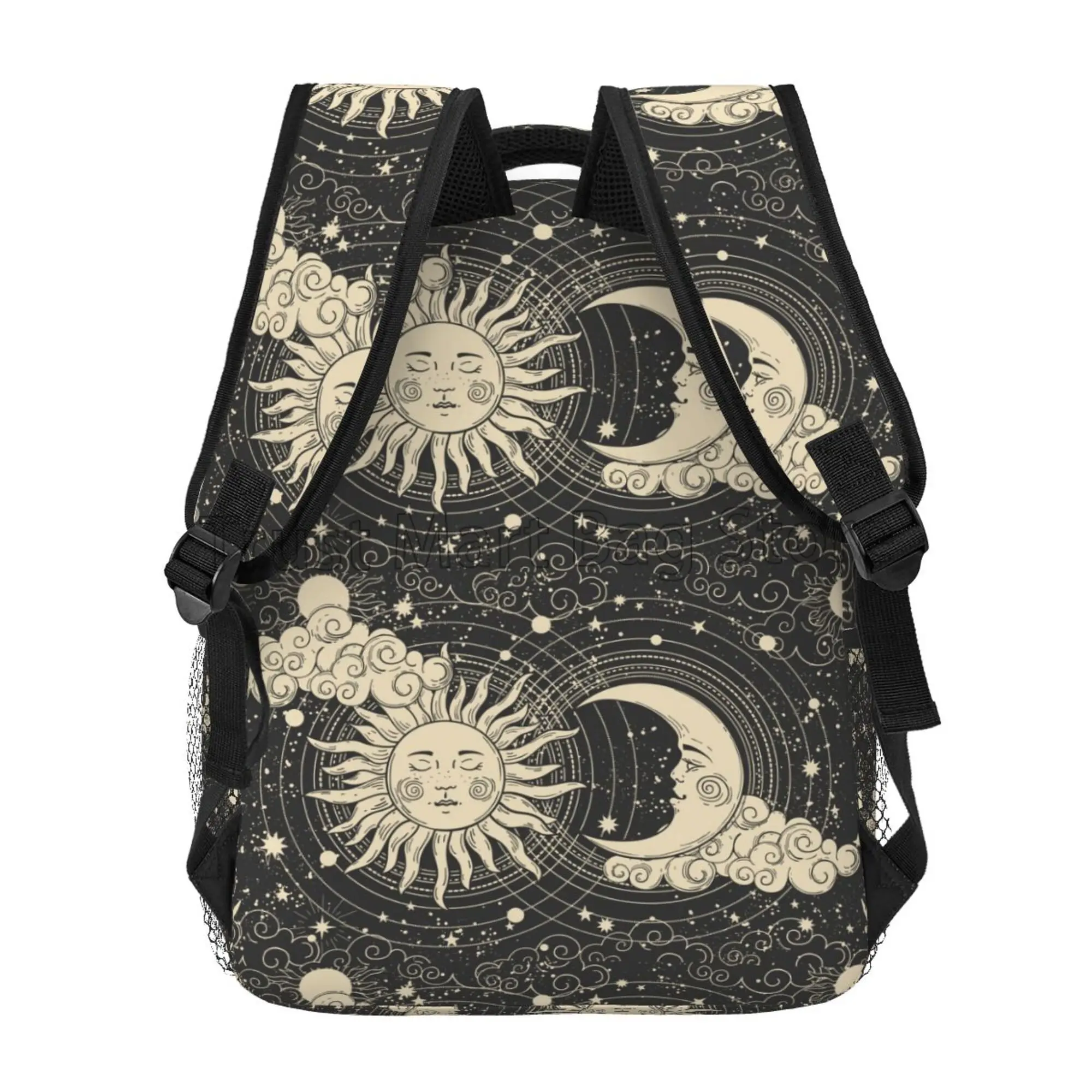 Backpack Tarot Sun Moon Witchy Astrology Laptop Bookbag Durable Casual Daypack Student College Lightweight Hiking Travel Bag