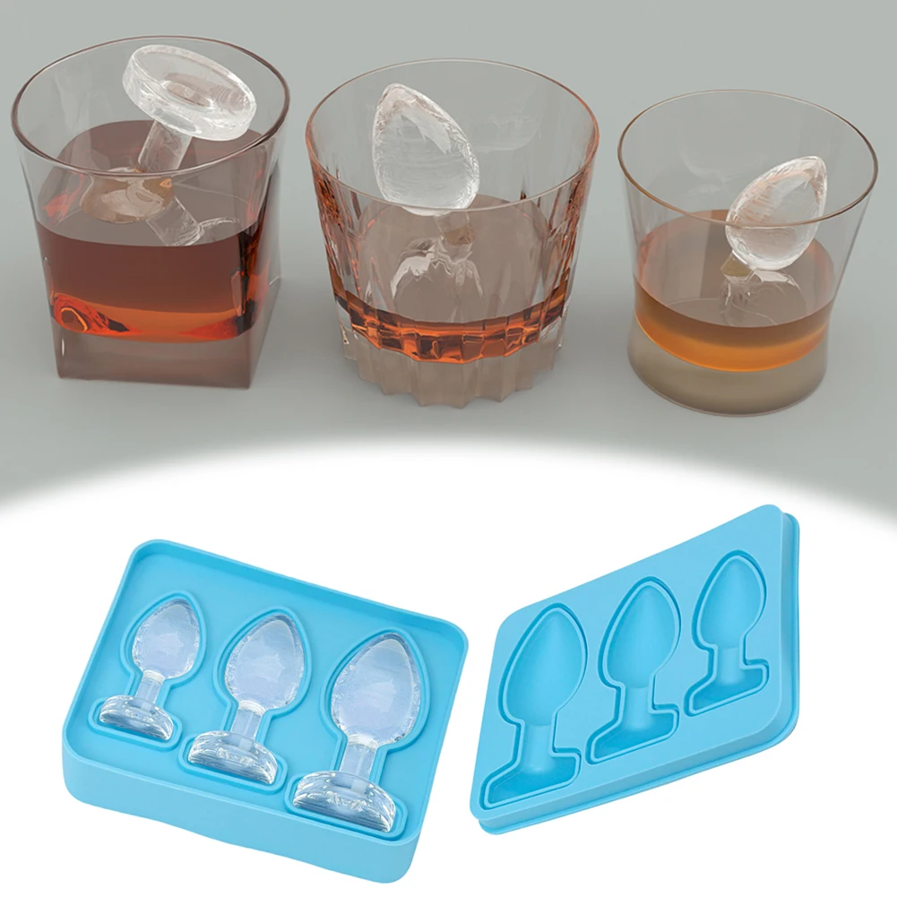 Silicone Prank Butt Plug Shaped Mold Fun Shape Ice Cube Molds Novelty Ice Cube Trays for Ice Chilling Whiskey Cocktails