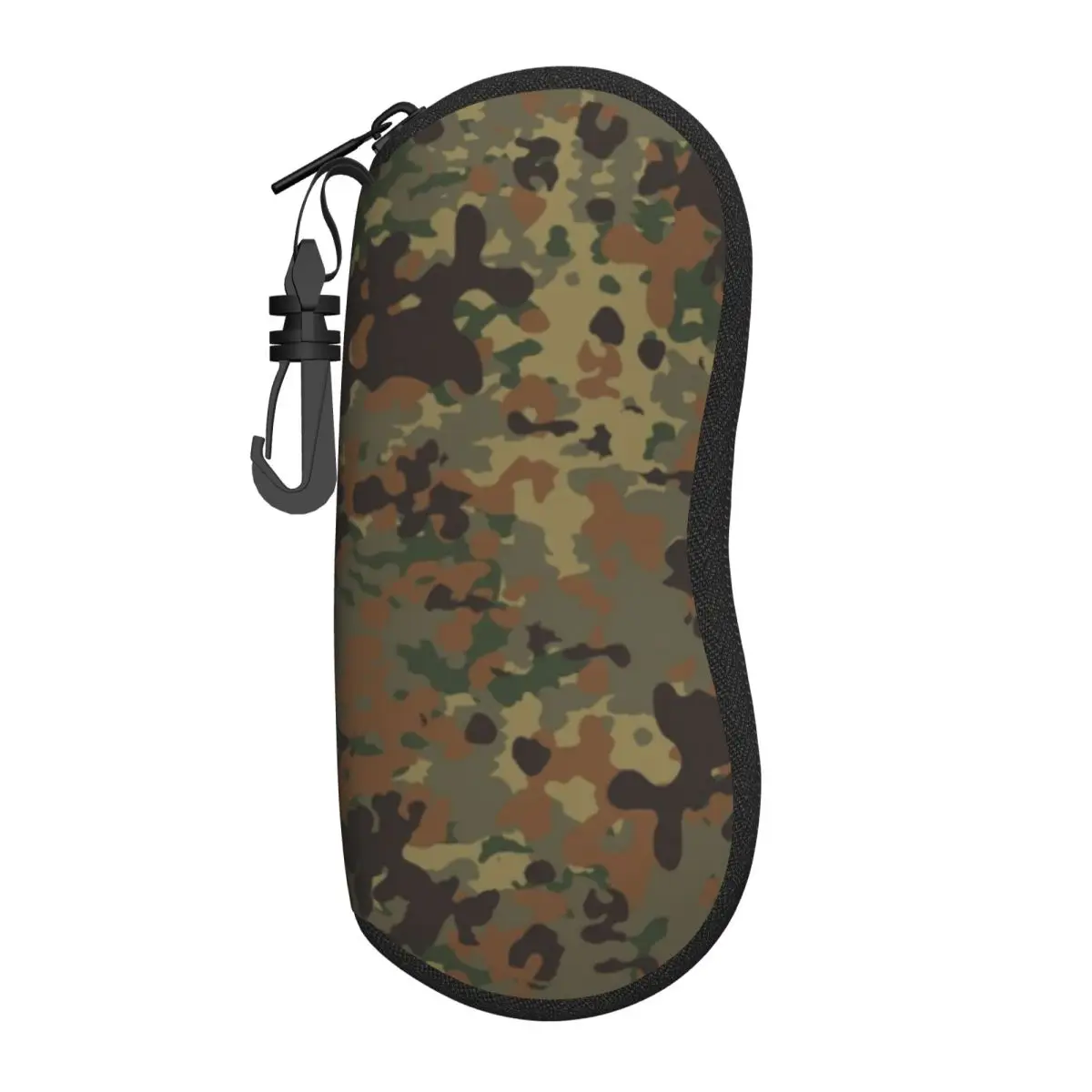 Custom Flecktarn Camo Glasses Case Portable Military Army Camouflage Shell Eyeglasses Case Sunglasses Box