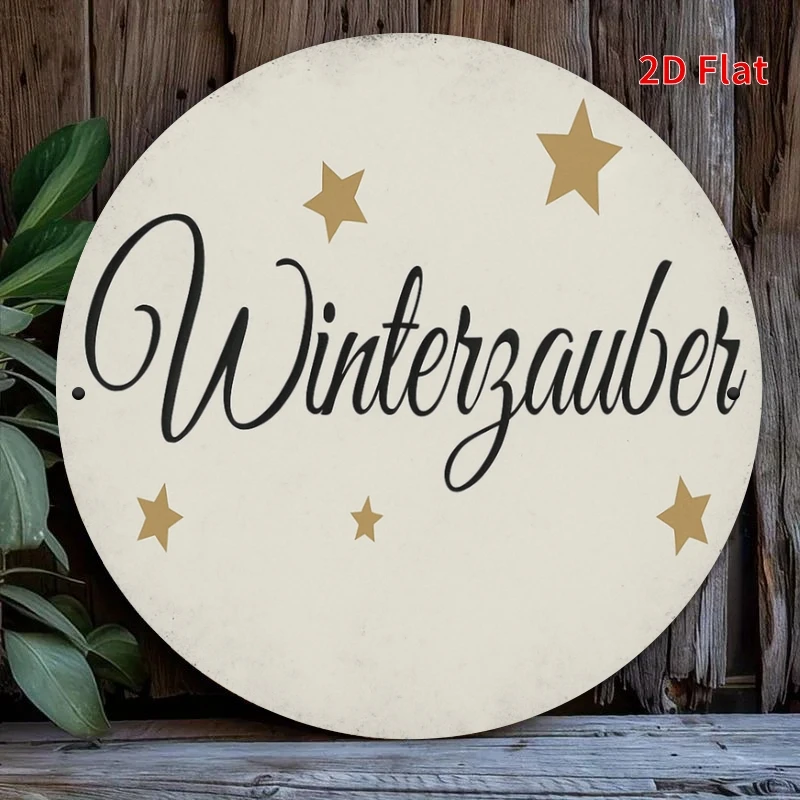 Winter Magic Metal Wall Plaque - 20x20cm/7.8