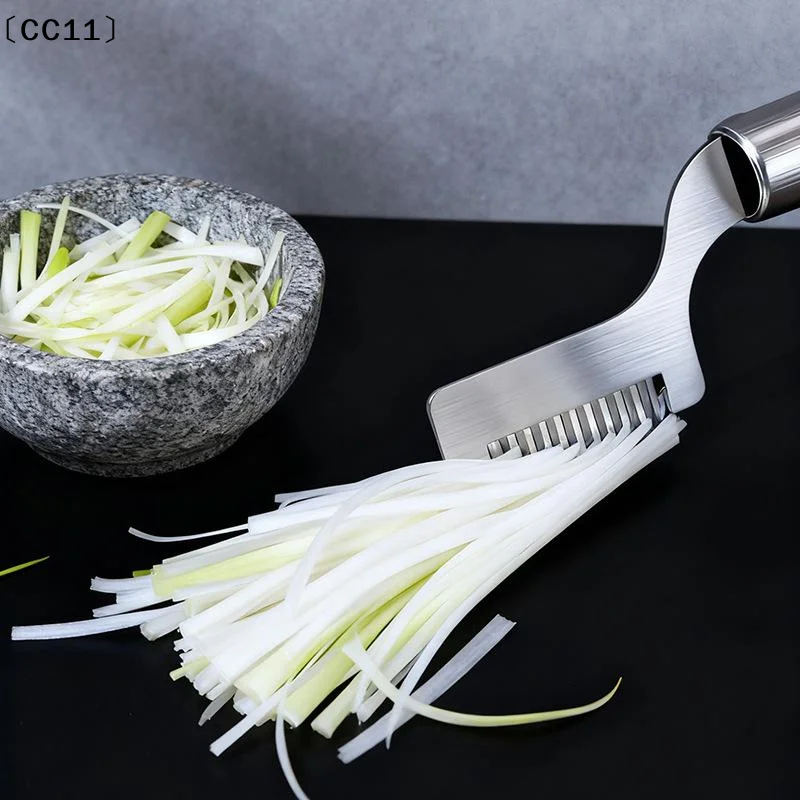 Kitchen Shred Silk Knife Stainless Steel Chopped Green Onion Knife Curved Cutter Head Design Food Speedy Chopper 〔CC11〕