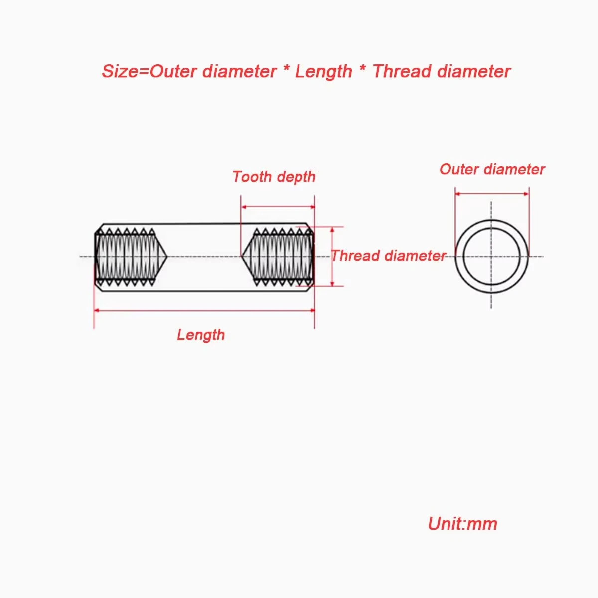 2~5Pcs M3 M4 M5 M6 304 Stainless Steel Internal Threaded Cylindrical Pin/Hole Positioning, Connecting Rod Double End Pin