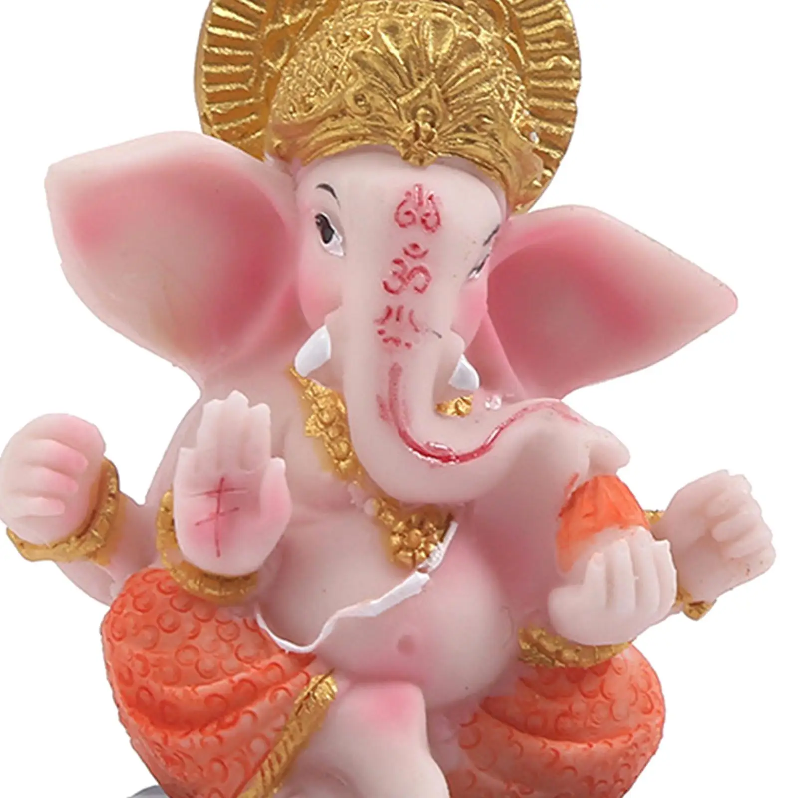 Hindu Elephant God Statue Small Ganesha Statue Religious Figurine Religious Sculpture for Temple Shop Tabletop Office Decor