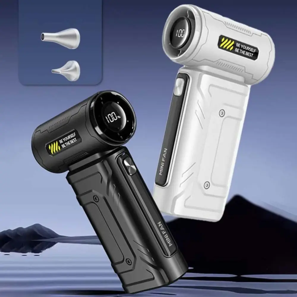 

New 400000RPM Violent Fan 100 Wind Brushless Handheld Fan USB Rechargeable LCD Display Powerful Blower