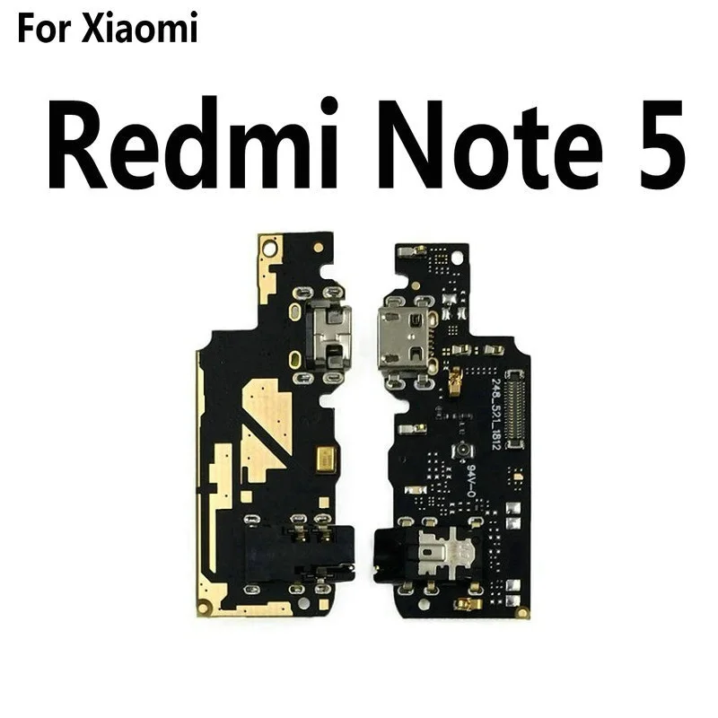 New Micro usb charge charging board  & microphone flex Cable For Xiaomi Redmi 5 5A Plus Note 5 5A phone Repair parts