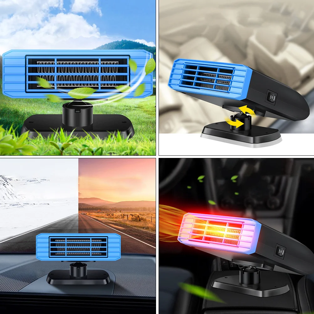 Car Heater Auto Defogger Plastic Defroster​​​​​​​ Portable for Mini Defrosting Automatic Vehicle Fan Metal Warmer Electrical