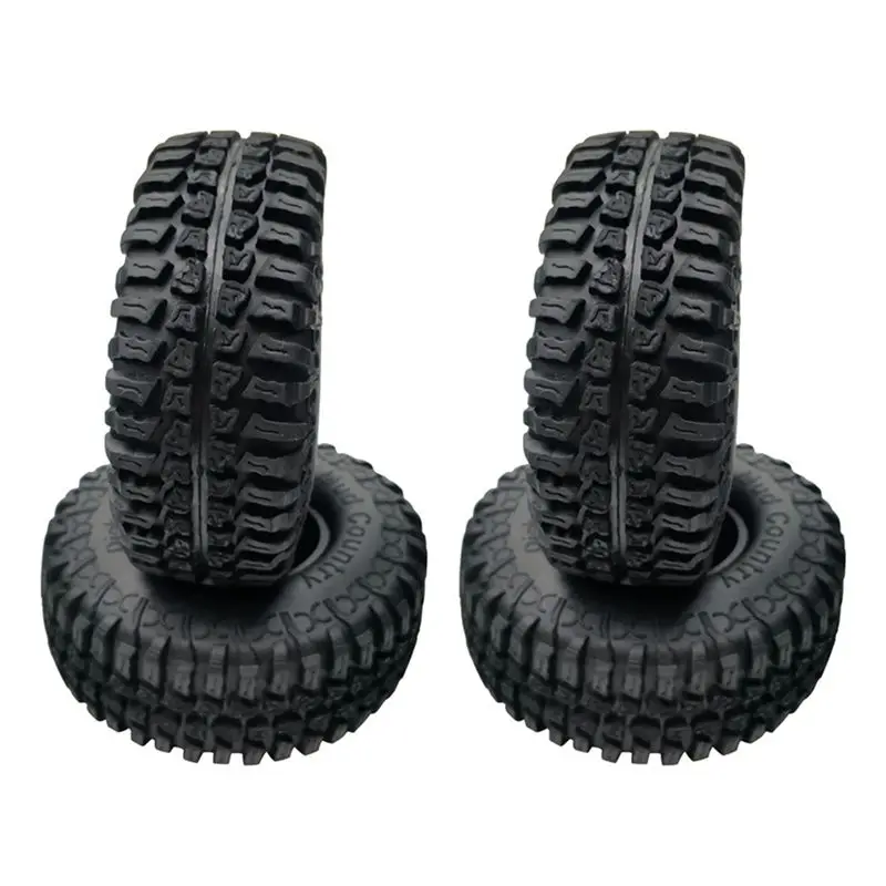 FBIL-8PCS 100MM 1.9 Rubber Tires Tyres Wheel For 1/10 RC Crawler Car Axial SCX10 90046 AXI03007 Traxxas TRX4 D90 Tamiya CC01