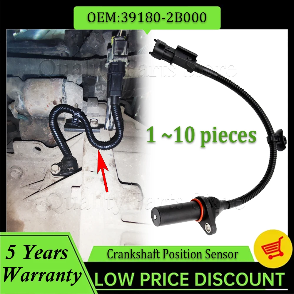 

New 1/10PCS Crankshaft Position Sensor For Hyundai i20 i30 i40 IX20/35 Veloster Accent Elantra KIA RIO 39180-2B000 391802B000