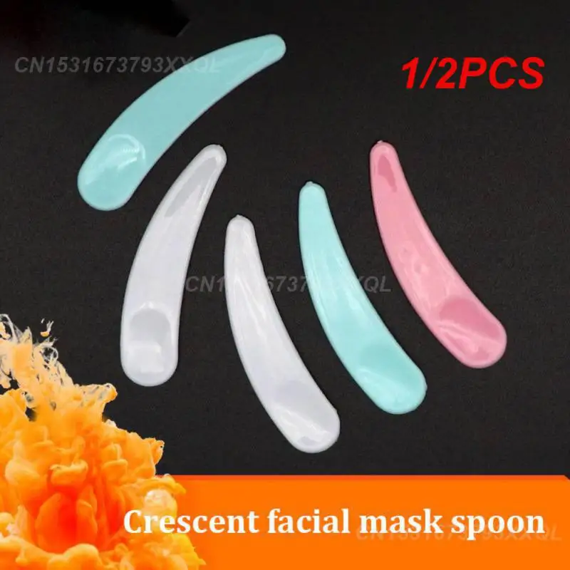 1/2PCS Scraping Spoon Easy To Clean Plastic Material Skin Care Tools Cosmetic Spatula Facial Mask Scraping Spoon