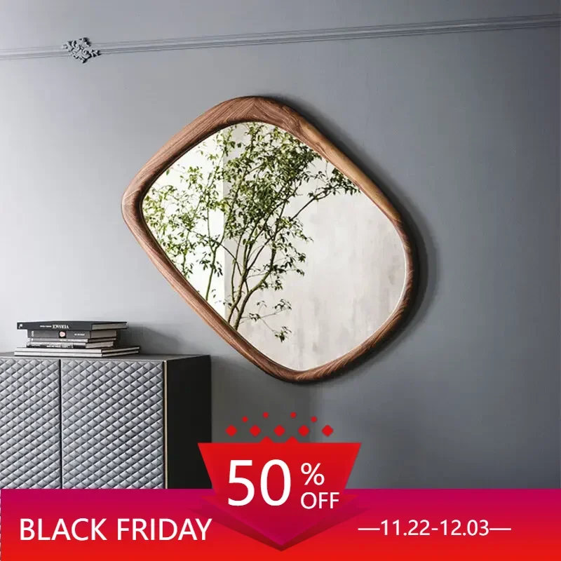 Nordic Antique Bath Mirrors Irregular Makeup Wave Irregular Mirror Shower Vanity Jeweler Espejo Pared Room Decoration GY50DM