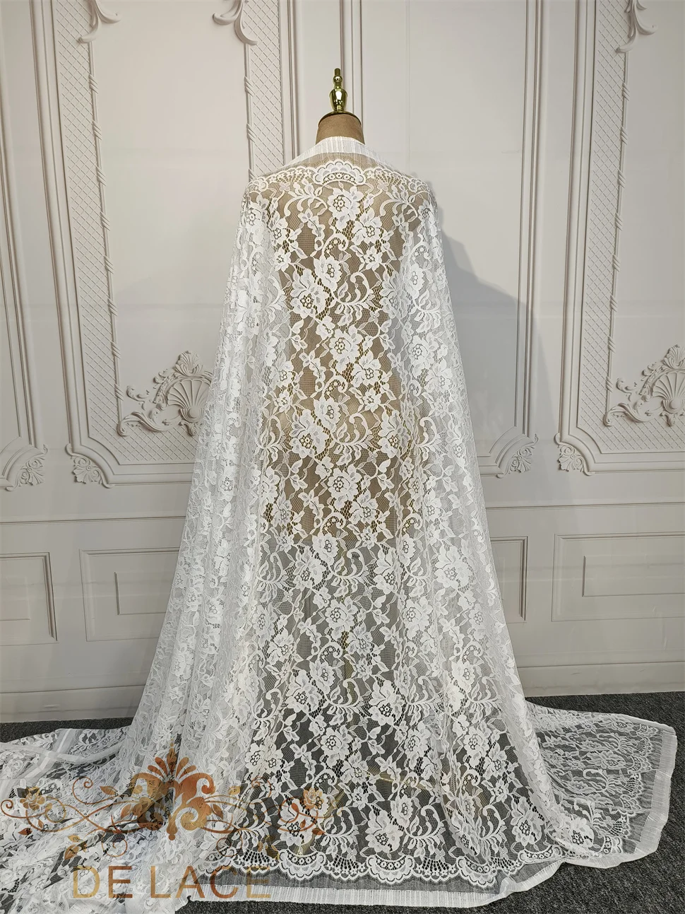 رائعة الأزهار المطرزة Cahntilly الدانتيل لينة الفرنسية حبالي النسيج عالية الجودة فستان الزفاف رمش أقمشة الدانتيل