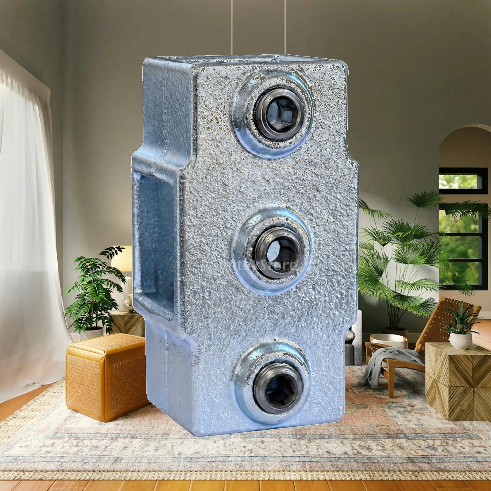 Sturdy Cast Iron Steel Tube Connector 40x40mm Square Pipe Joint for DIY Furniture Frame Welding Hardware