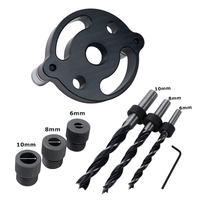 Vertical Pocket Hole Jig 6/8/10mm Wood Dowelling Self Centering Drill Guide Kit Hole Puncher Locator Jig For Woodworking Tools