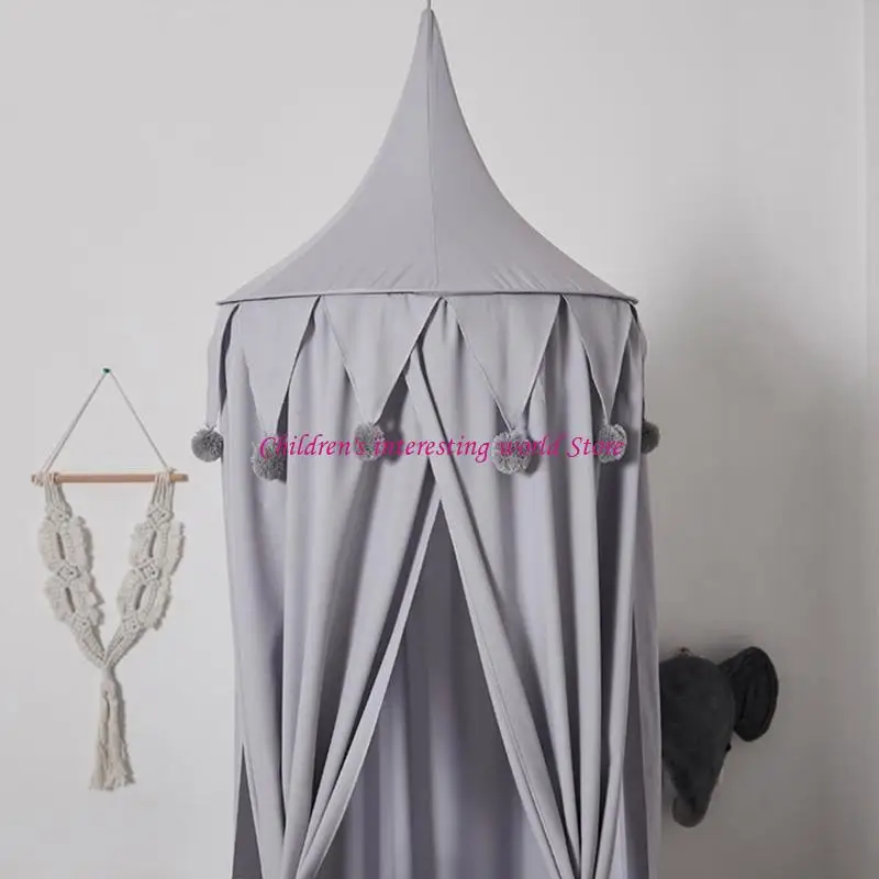 Kids Bed Canopy for Bedroom Round Dome for Baby Nursery Room Decorations Cotton Net Kid‘s Reading Room Bed Room Decor 425F - Image 2