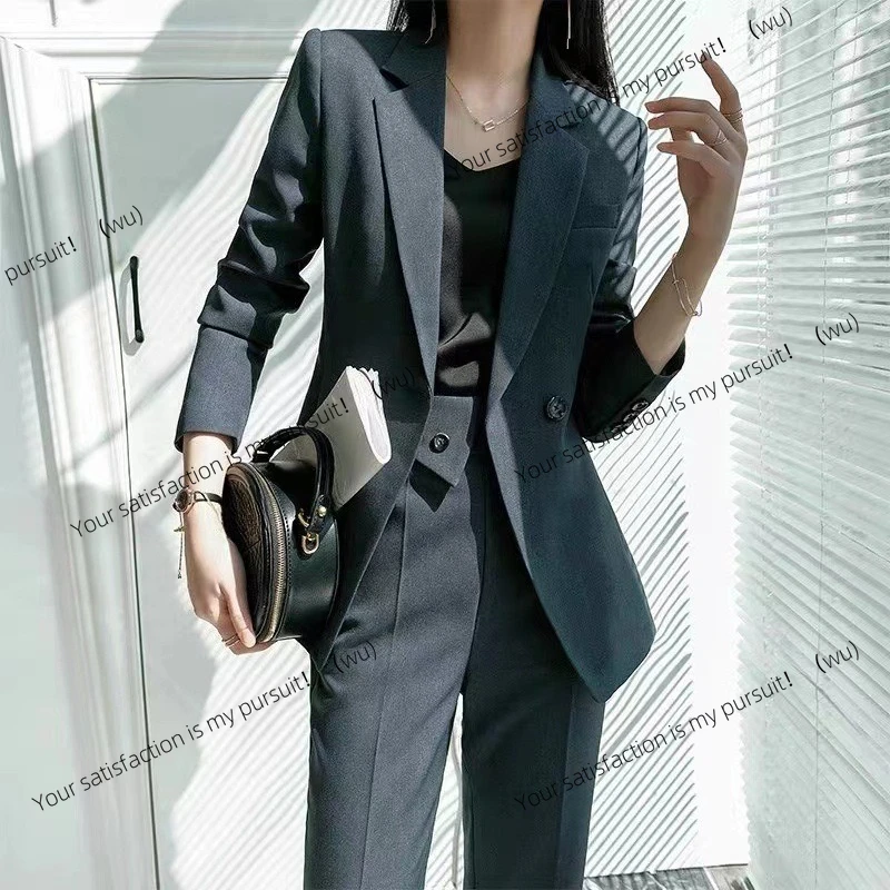 

Черный блейзер женский весенне-осенний новый темперамент на рабочем месте платье профессиональный костюм