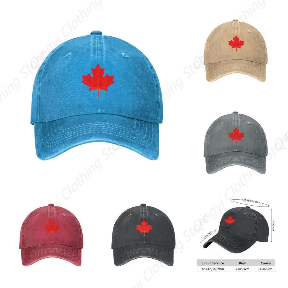 Maple Leaf Hat Casquette Denim Baseball Cap Unisex Men's Hat Women's Hat Blue