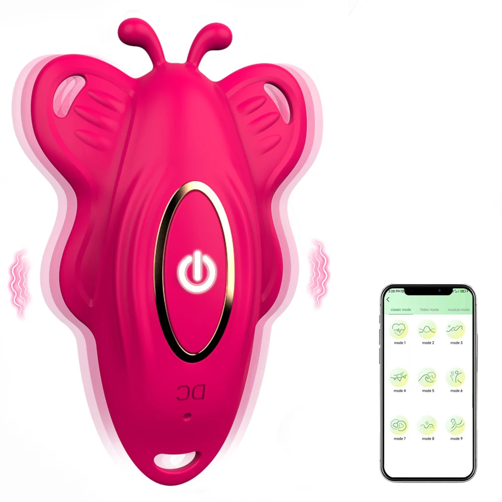 APP-Fernbedienung, Tanga, Höschen, tragbarer Vibrator, Klitoris-Stimulator, 9, Vibrationen, diskreter Schmetterlingsvibrator, Sexspielzeug für Frauen