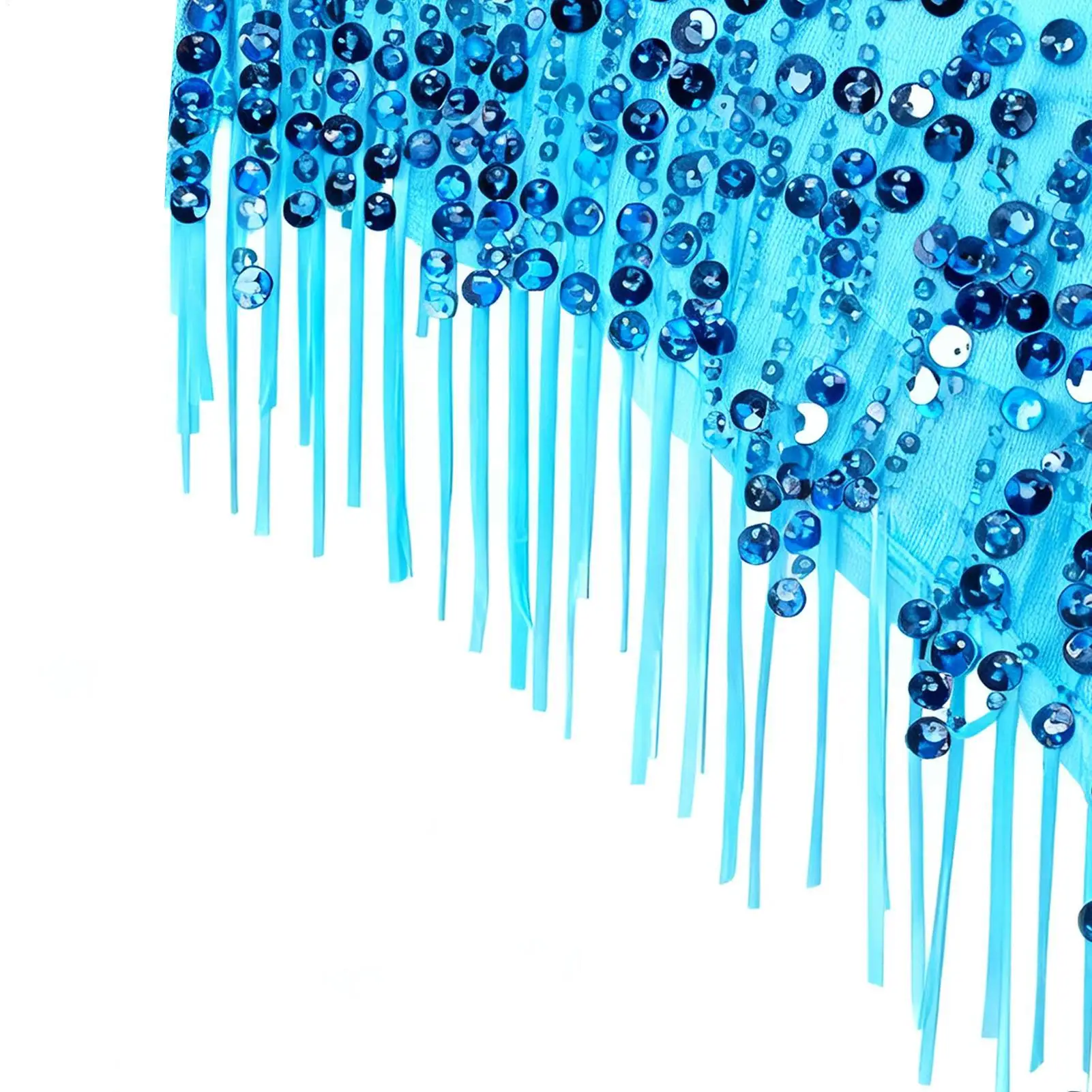 فستان حفلة للكلاب مع ترتر وسلسلة وشاح اهتزاز الورك تنورة رقص شرقي للكلب لأداء حفلات الجرو متوسطة الحجم #5