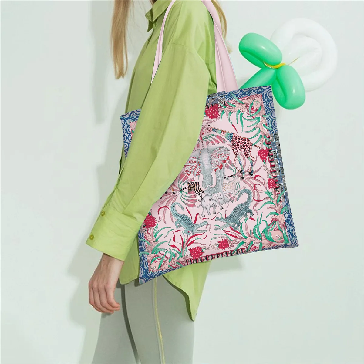 

Faionable большая холщовая сумка через плечо Capaci, женская повседневная сумка с принтом Briti Sle, сумка через плечо для повседневного использования