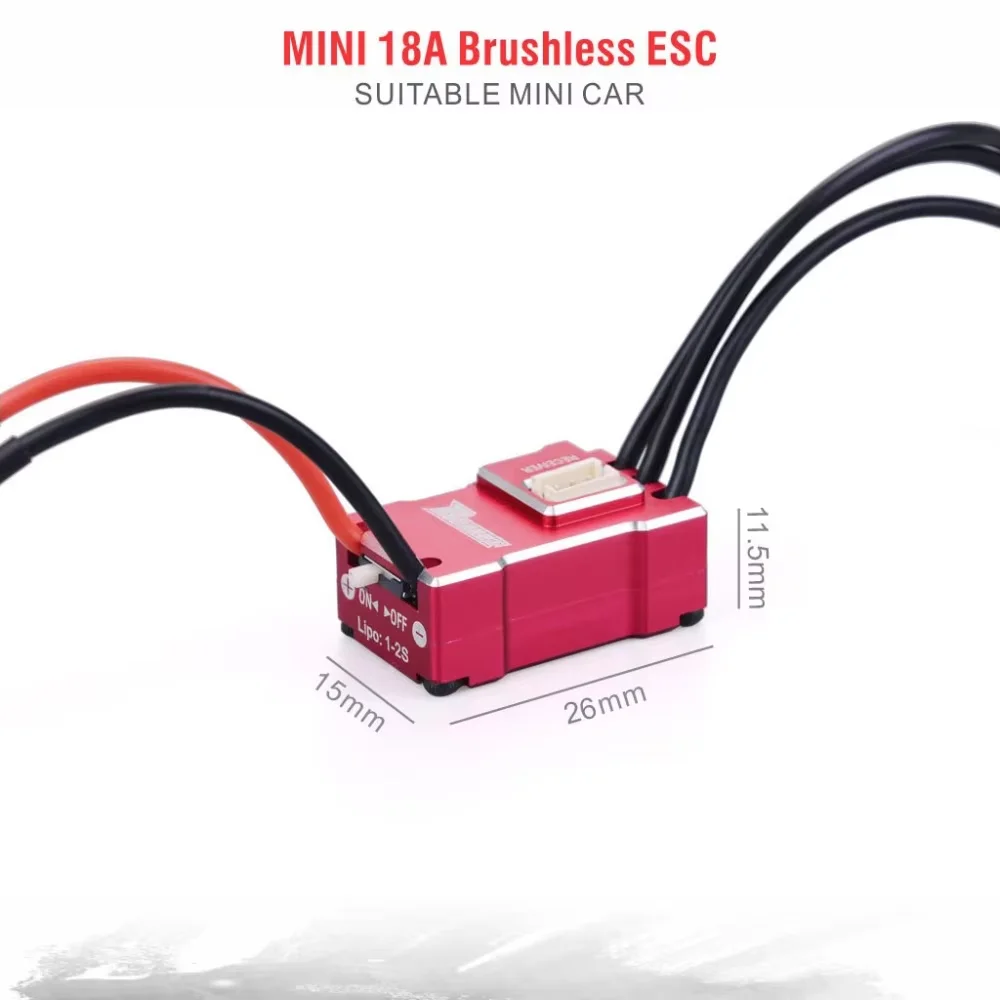 Rocket Mini 18A Brushless ESC Electric Speed Controller Programing card for DRZ 1/24 1/28 1/32 RC Mini-Z Drift Car 1410 Motor