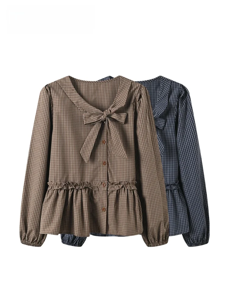 

plus Size Long Sve irt Women's Casual Vintage Sle Spring New Loose Fit Cotton Polyester Lantern Sve Button up Top