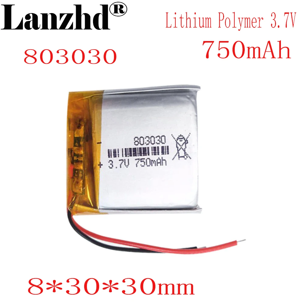 1-12 szt. Akumulatory 753030 3.7V Li 700mah 803030 uniwersalna bateria litowo-jonowa do słuchawek JBL E45 GBL światło rowerowe