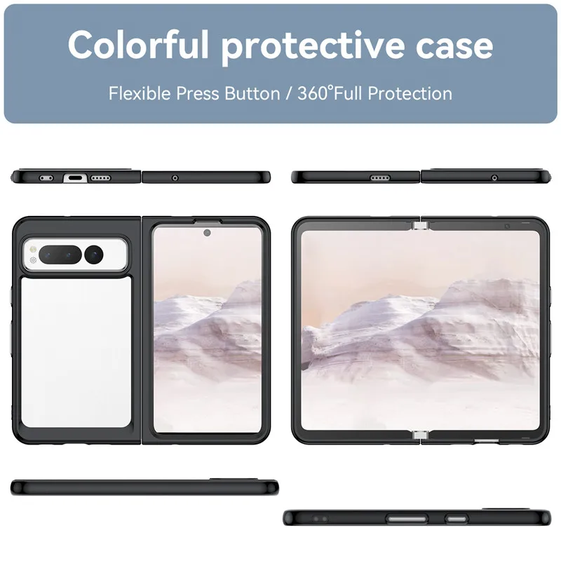 Étui de protection en TPU pour Google Pixel, coque arrière-plan en acrylique