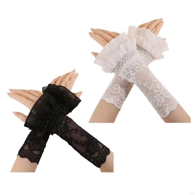 

39BC Convenient Wear Lace Sleeves Effortless Application for Quick Changes Simple